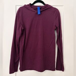 Kit and Ace Purple Hooded Long Sleeve Tee